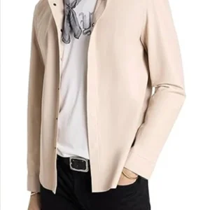 Brady Black Days of Our Lives Beige Shacket For Sale