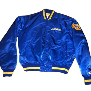 Brewers Navy Blue Vintage Bomber Jacket