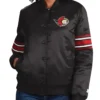 Brian NHL Ottawa Senators Striped Black Satin Varsity Jacket