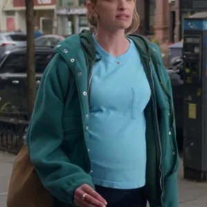 Brianne Howey Kinda Pregnant Hooded Jacket front