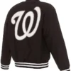 Brown Wool Nationals Varsity Jacket Back