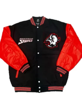 Buffalo Sabres Black And Red Varsity Jacket