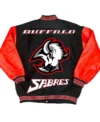 Buffalo Sabres Black And Red Varsity Jacket Back