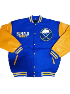 Buffalo Sabres Blue And Gold Varsity Jacket