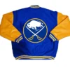 Buffalo Sabres Blue And Gold Varsity Jacket Back