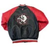 Buffalo Sabres Leather Bomber Full Snap Jacket Back