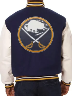 Buffalo Sabres Varsity Wool Jacket Back