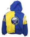Buffalo Sabres Vintage Blue Hooded Jacket Back