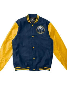 Buffalo Sabres Wool Full Snap Varsity Jacket