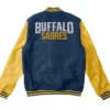 Buffalo Sabres Wool Full Snap Varsity Jacket Back