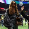 Buy Blue Ivy Super Bowl LIX Halftime Show 2025 Baggy Bomber Leather Jacket