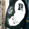 Buy Politics X Nfl Origins New Orleans Super Bowl Lix Black White Letterman Varsity Jacket
