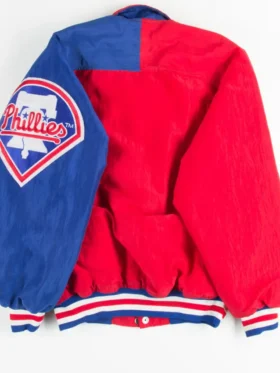 Buy Red And Blue Phillies 90s Starter Jacket