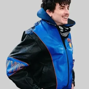 Buy Timothee Chalamet New York Knicks Vintage Leather Jacket site