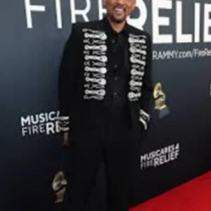 Buy Will Smith 67th Annual Grammy Awards 2025 Black Military Jacket