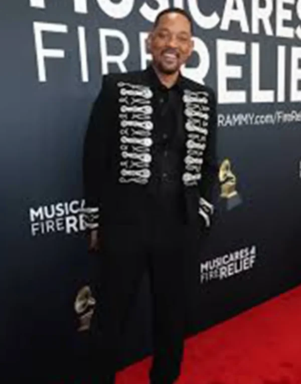 Buy Will Smith 67th Annual Grammy Awards 2025 Black Military Jacket