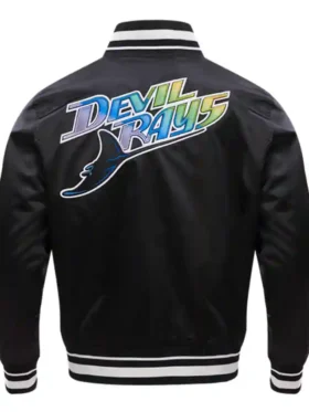 CLASSIC MENS RIB SATIN TAMPA devil rays jacket Back