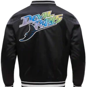 CLASSIC MENS RIB SATIN TAMPA devil rays jacket Back