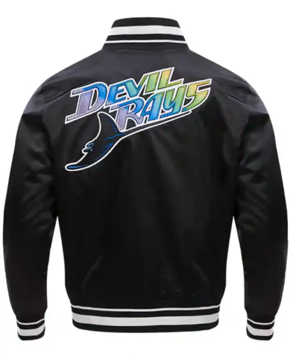 CLASSIC MENS RIB SATIN TAMPA devil rays jacket Back