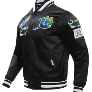 CLASSIC MENS RIB SATIN TAMPA devil rays jacket Side
