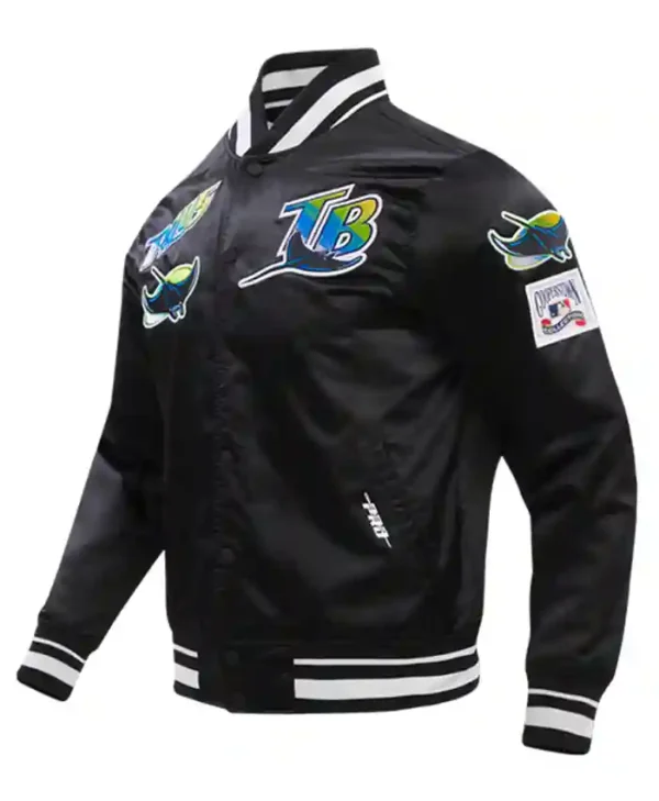 CLASSIC MENS RIB SATIN TAMPA devil rays jacket Side