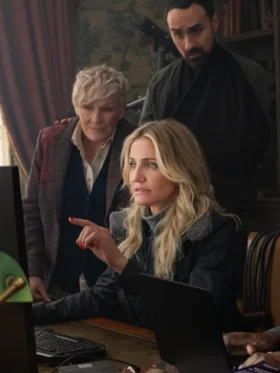 Cameron Diaz Back in Action Black Cotton Jacket