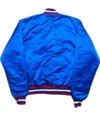 Capitals Satin Full Snap Blue Jacket Back