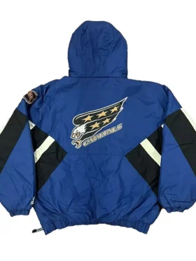 Capitals Starter Vintage Hooded Jacket Back