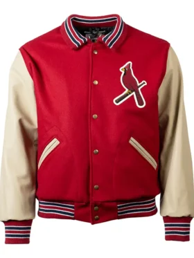 Cardinals Bomber Full Snap Wool Jacket