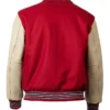 Cardinals Bomber Full Snap Wool Jacket Back