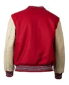 Cardinals Bomber Full Snap Wool Jacket Back