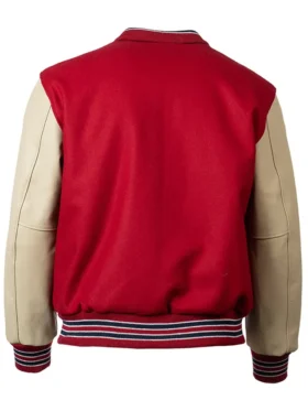 Cardinals Bomber Full Snap Wool Jacket Back