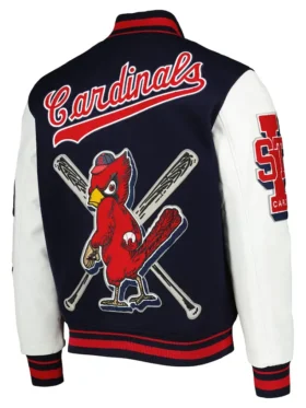 Cardinals Letterman Wool Varsity Jacket Back