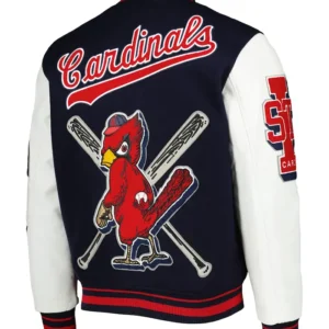 Cardinals Letterman Wool Varsity Jacket Back