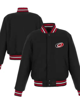 Carolina Hurricanes Black Varsity Jacket