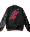 Carolina Hurricanes Black Wool Varsity Jacket Back
