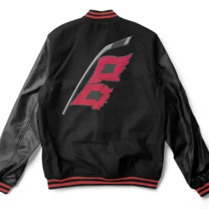 Carolina Hurricanes Black Wool Varsity Jacket Back
