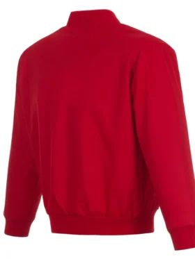 Carolina Hurricanes Satin Full Snap Bomber Jacket Back