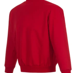 Carolina Hurricanes Satin Full Snap Bomber Jacket Back