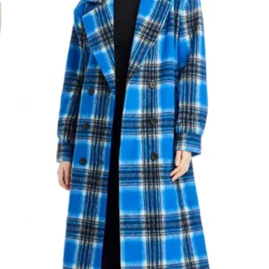 Carrie Preston Elsbeth S02 Blue Trench Coat For Sale