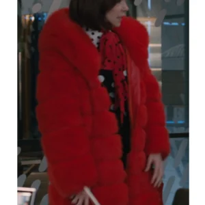 Carrie Preston Elsbeth S02 Red Fur Coat