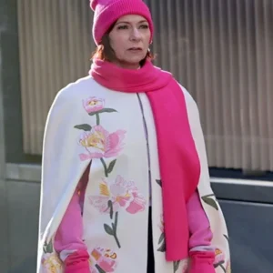 Carrie Preston Elsbeth S02 White Floral Embroidered Cape