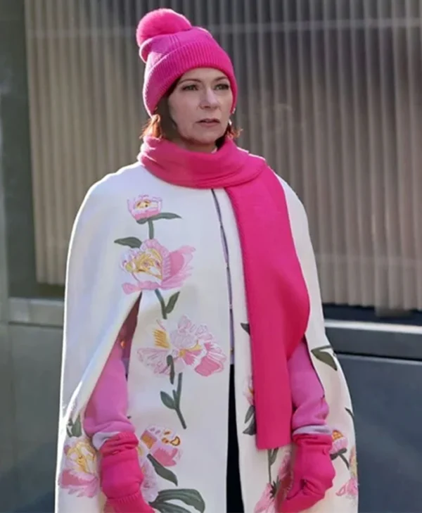Carrie Preston Elsbeth S02 White Floral Embroidered Cape