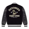 Cervantes OVO Same City Same Friends Black Varsity Jacket Back
