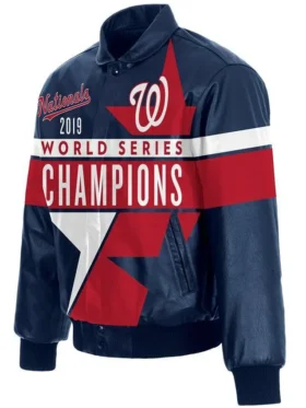 Champions Washington Nationals Leather Jacket