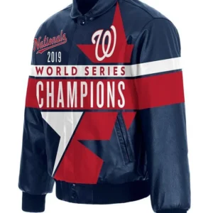 Champions Washington Nationals Leather Jacket