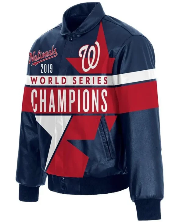 Champions Washington Nationals Leather Jacket