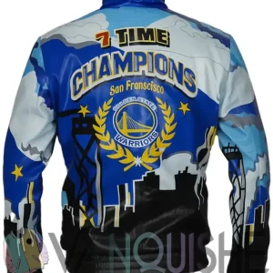 Championship Golden State Warriors Leather Jacket back