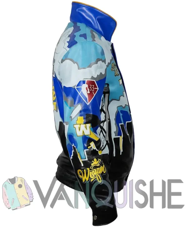 Championship Golden State Warriors Leather Jacket right