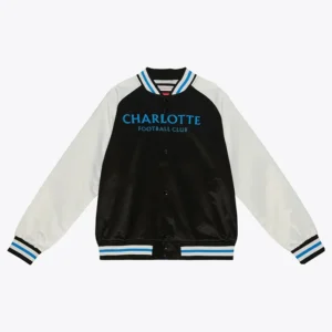 Charlotte Black And White Full Snap Bomber Jacket